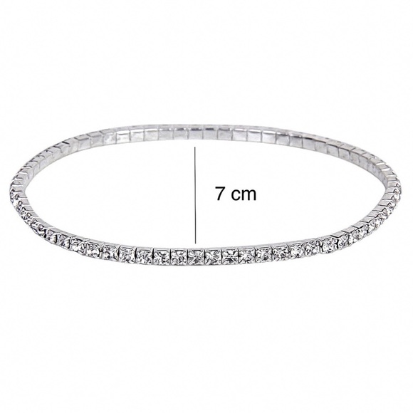 ADD TO BUNDLE! Anklet 1-Layer Crystal Stretch - Picture 6 of 6